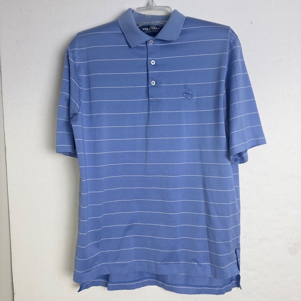 Polo‎ Golf Ralph Lauren Striped Pima Cotton Golf Polo Shirt Mens M